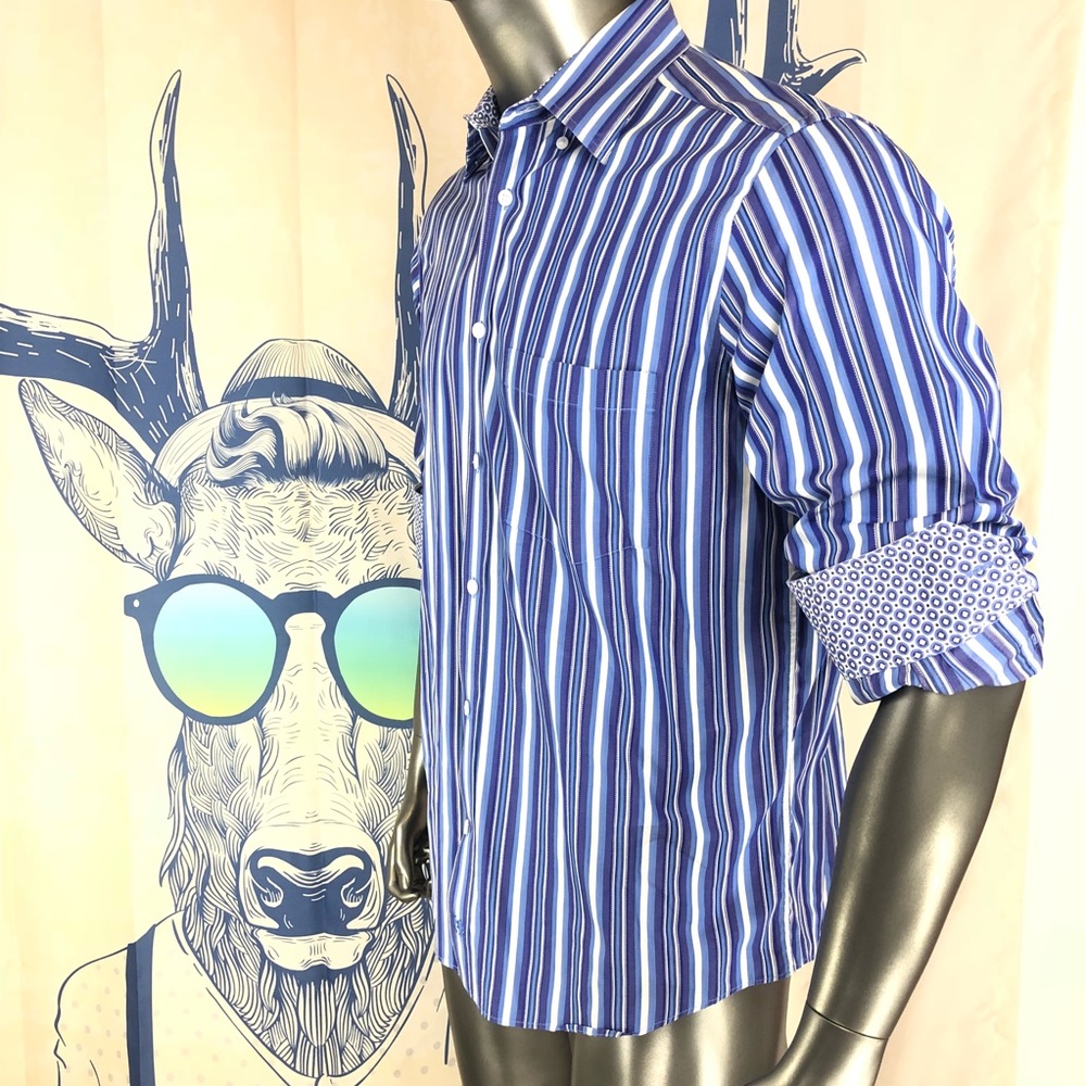 Bugatchi Uomo Long Sleeve Button Down Shirt Medium
